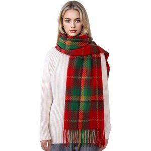 Womens Winter Scarf, Fashion Cashmere Feel Plaid Scarfs for Women,